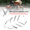 Chrome Mid-Frame Air Deflectors Trims For Road Street Electra Glide 2009-2023