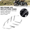 Chrome Mid-Frame Air Deflectors Trims For Road Street Electra Glide 2009-2023