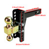 Adjustable Channel Style Dual Ball Mount For 45900 2" Trailer Hitch Tow Receiver