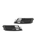 2PCS Front Bumper Foglight Cover Grill Grille Fit Audi A6 C7 2014-2018 Black