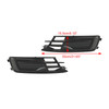 2PCS Front Bumper Foglight Cover Grill Grille Fit Audi A6 C7 2014-2018 Black