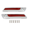 Saddlebag Latch Reflective Cover Chrome_Red For Touring Road Glide King 14-23