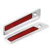 Saddlebag Latch Reflective Cover Chrome_Red For Touring Road Glide King 14-23