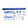 Cnc Cross Bar Adjustable Handlebar Balance Lever Universal Blue For Motorcycle