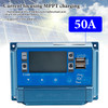 50A MPPT Bluetooth APP Solar Charge Controller Charger Fits 12V-60V Battery Blue
