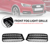 Pair Front Bumper Fog Light Cover Grill Grille Fit Audi A1 8X 2015-2018