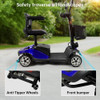 4 Wheels Elderly Seniors Electric Mobility Scooter Electric Powered Wheelchair Blue
