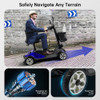 4 Wheels Elderly Seniors Electric Mobility Scooter Electric Powered Wheelchair Blue