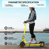 8.5" Folding Electric Scooter With app 350W 35KM Range 30km/h City Commute Yellow