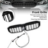 Double Line Black Front Kidney Grille Mesh Fit BMW 3 Series G20 G28 2023-2024