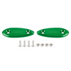 CNC Green Mirror Block Off Plates For Kawasaki Ninja 250 / 300 / 400 / 650 13-22
