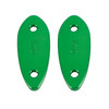 CNC Green Mirror Block Off Plates For Kawasaki Ninja 250 / 300 / 400 / 650 13-22