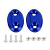 Blue mirror delete blanking block off plates fits Kawasaki ZX-6R ZX6R 2003-2004