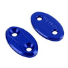 Blue mirror delete blanking block off plates fits Kawasaki ZX-6R ZX6R 2003-2004