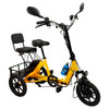 Three Wheel Electric Tricycle for Adults 3 Wheel Motorized Folding E-Bike Yellow