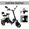 Three Wheel Electric Tricycle for Adults 3 Wheel Motorized Folding E-Bike Black