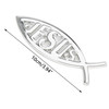 3D Car Decal Emblem Sticker Religious God For Jesus Christian Fish Symbol Silver