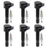 6X Ignition Coil +Spark Plug UF603 For Honda Accord TL TSX V6