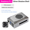 Raspberry Pi 5th generation silver shadow shell Raspberry pi5 protective box ABS material with PWM speed control fan