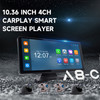 10.36 inch 1600*720 IPS Quantum Screen Touch for RV Truck Bus + 4 Backup Camera PAL system