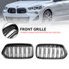 Gloss Black Front Bumper Grill Grille Fit BMW X2 Series F39 2018-2023
