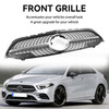 Diamond Front Bumper Grille Grill Fit Mercedes Benz A-Class W177 2019-2023 Black