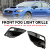 2PCS Front Fog Light Cover Bezel Grill Grille Fit Subaru WRX & STi 2015-2017