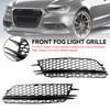 2PCS Front Fog Light Cover Bezel Bumper Grille Fit Audi A6 4G C7 2012-2015 D