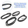 4PCS Door Weatherstrip Silence Opening Gasket For Honda Civic 2006-2011