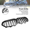 Gloss Black Front Kidney Grille Grill Fit BMW X1 F48 F49 2019-2021 Dual Slat