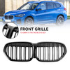 Gloss Black Front Kidney Grille Grill Fit BMW X1 F48 F49 2019-2021 Dual Slat