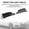 2PCS Front Bumper Fog Light Grille Cover Trim Fit Audi A5 S-Line S5 2018-2019