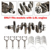 2016 Hyundai Veloster Tech Hatchback 3-Door 1.6L Engine Crankshaft Con Rods & Bearing Set 23041-2B620, 23410-2B600 23510-2B010,231102B610, 603N6-2BU00,Generic