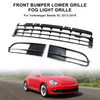 2012-2016 VW Beetle Front Bumper Lower Grille + Fog Light Grille W/ Chrome Generic