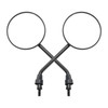 BLACK REAR VIEW MIRROR PAIR Ø100MM FOR SIMSOM S50 S51 S53 SR50 SCHWALBE KR51