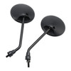BLACK REAR VIEW MIRROR PAIR Ø100MM FOR SIMSOM S50 S51 S53 SR50 SCHWALBE KR51
