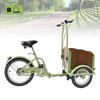 Children/Lady Folding Pet Dog Tricycle Cart Reverse Three-wheel Trike