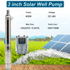 3" 600W Solar Pump Submersible Pump Bore DC 48V Impeller Pump + MPPT Controller