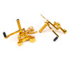 Adjustable Rearset Foot Pegs Footrest Pedal Gold For Yamaha MT-09 FZ-09 14-16