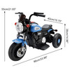 3 Wheel Kids Ride On Motorcycle 6V Powered Electric Dual Drive Toy Car Blue