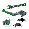 2022-2023 YAMAHA YZF R7 MT-10/SP FZ-10/SP Adjustable Folding Extendable Racing Brake & Clutch Levers Green Generic