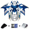2009-2016 K9 GSXR1000 Suzuki White&Blue Style4 Fairing Kit