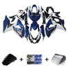 2009-2016 K9 GSXR1000 Suzuki White&Blue Style5 Fairing Kit