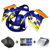 GSXR600 1996-2000 GSXR750 1996-1999 Suzuki Blue&Orange Fairing Kit