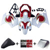 2002-2013 Honda VFR800White Red Fairing Kit