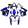 2000-2002 Kawasaki ZX6R 636 & 2005-2008 Kawasaki ZZR600 Glossy Black Blue Fairing Kit