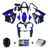 2000-2002 Kawasaki ZX6R 636 & 2005-2008 Kawasaki ZZR600 Glossy Black Blue Fairing Kit