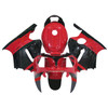 2000-2001 Kawasaki ZX12R Black Red Fairing Kit