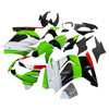 2008-2012 Kawasaki EX250 Ninja250R Black White Green Fairing Kit 1