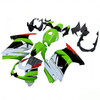 2008-2012 Kawasaki EX250 Ninja250R Black White Green Fairing Kit